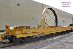 Unique flatcar with modified deck to carry this 17 foot diameter load